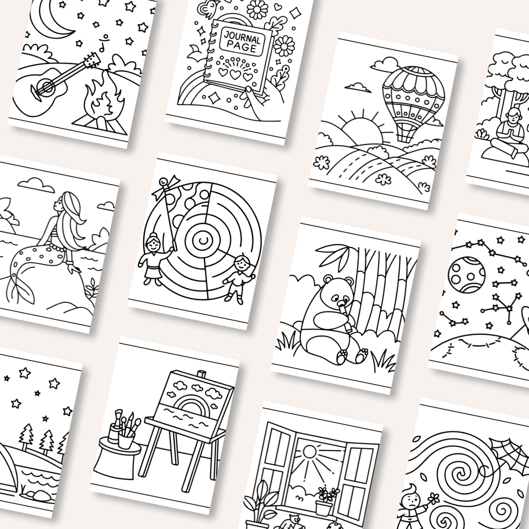 75+ Stress Relief, Bold Easy Coloring Pages