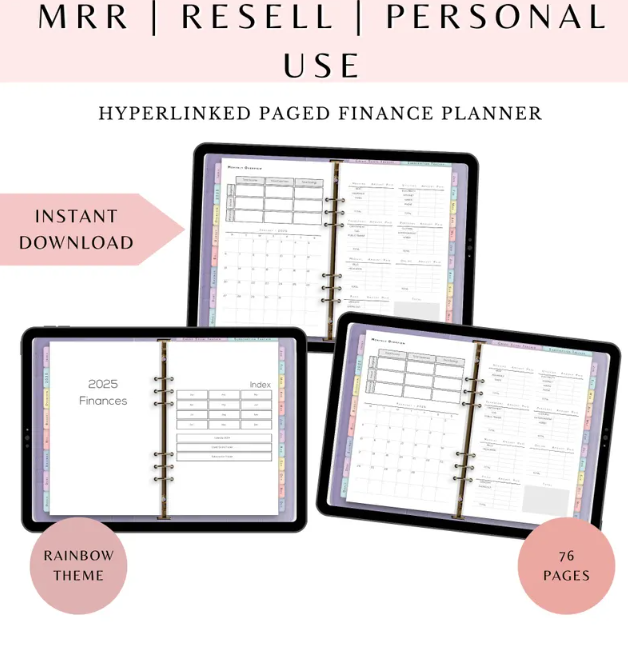 Ultimate Finance Planner | Personal & Commercial Use Ultimate Finance Planner MRR PLR Included Resellable Digital Products